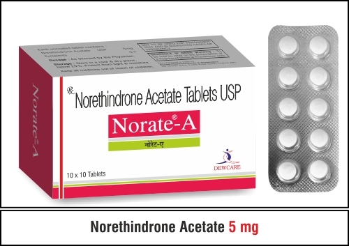 नोरेथिस्टरोन एसीटेट 5 मिलीग्राम।