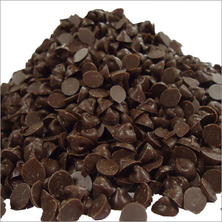 Plain Chocolate Chips - 12 Kgs, Dark Brown Color, Solid Form, Sugar, Cocoa Solids, Cocoa Butter, Emulsifier Soya Lecithin, Long Shelf Life