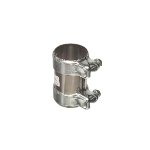 Pipe Connectors - Stainless Steel, 2.5 Inch Dimensions | Polished Finish, Suitable for Exhaust Systems, 1200°F Temperature Rating, Lightweight at 0.5 lbs, Includes 2 Clamps