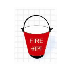 फायर बकेट - लाल कोटिंग, 10 लीटर क्षमता | टिकाऊ डिजाइन, अनुकूलन योग्य विकल्प, प्रभावी अग्नि सुरक्षा समाधान