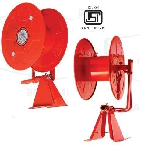 MS Hose Reel Drum - Mild Steel, 180 Swinging Wall Mounted, Red Color | Breakage Resistant, Rust Proof Finishing, Easy to Install, One Year Warranty