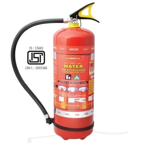 9 Ltr. Water Type Portable Fire Extinguishers Application: Ordinary Combustibles Such As Wood