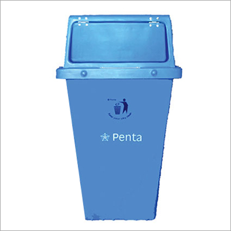 Blue Lid Flap Dustbin