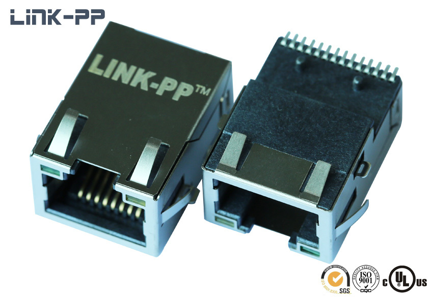 10/100 Base-t Tab-up Hy971180a Rj45 Connector With Leds