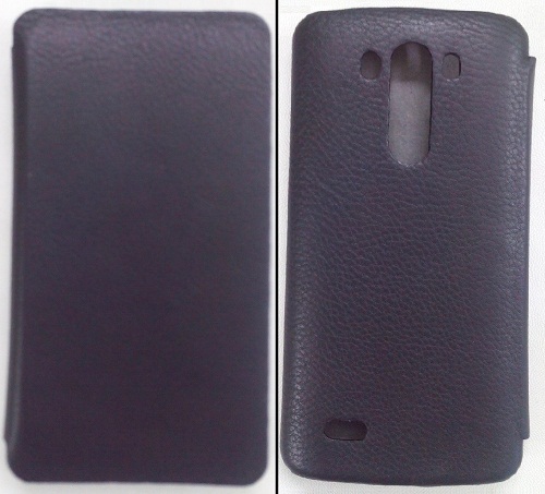 Leather Mobile Case - High-Quality Leather & Durable Plastic, Black Plain Design for Ultimate Protection