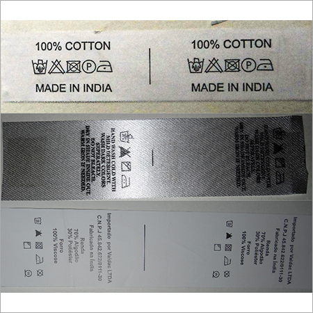 Garment Wash Care Label