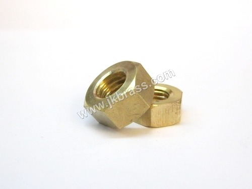 Brass Nut - Standard Size, Hexagonal Shape | Polished Finish, Weight Approx. 0.02 kg, Hexagonal Head Type, No Corrosion Protection