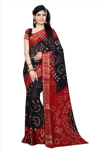 Jacquard Bandhej Sarees
