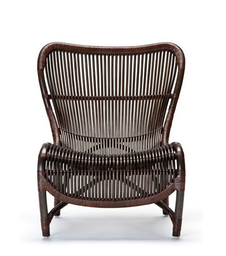 Cane Arm And Armless Japanese Chair With Foot Rest