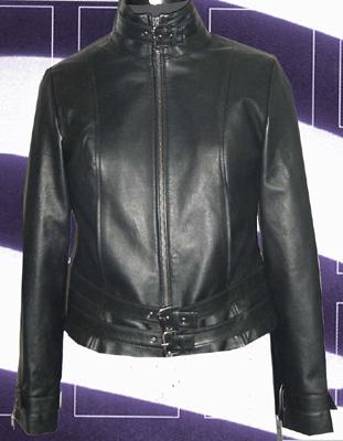 लेडीज जैकेट विद बकल (लेदर - लैम्ब नप्पा)