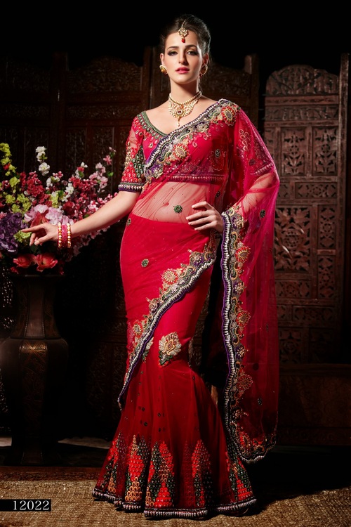 Designer wedding saree online