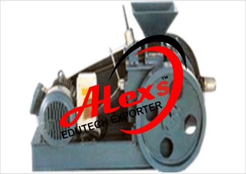 Small Laboratory Jaw Crusher - Manganese Steel, 100 x 150 mm Jaw Size, Max Feed Size 50 mm, 5 mm to 15 mm Discharge Size, 100 to 200 kg Capacity, 3 H.P. Motor, 40V, 3 ph 50 Hz A.C. Operation