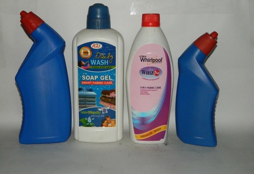 Blue And White Home Care Products Bottles