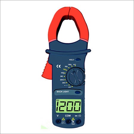 नीला और नारंगी 3 1/2 अंकों का क्लैंपमीटर 1000a तक