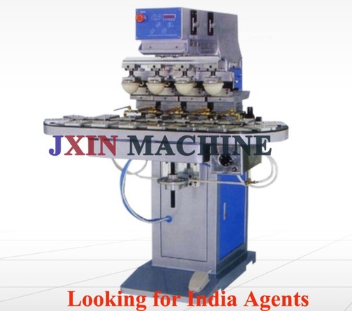 चार रंग रोटरी टेबल पैड प्रिंटिंग मशीन