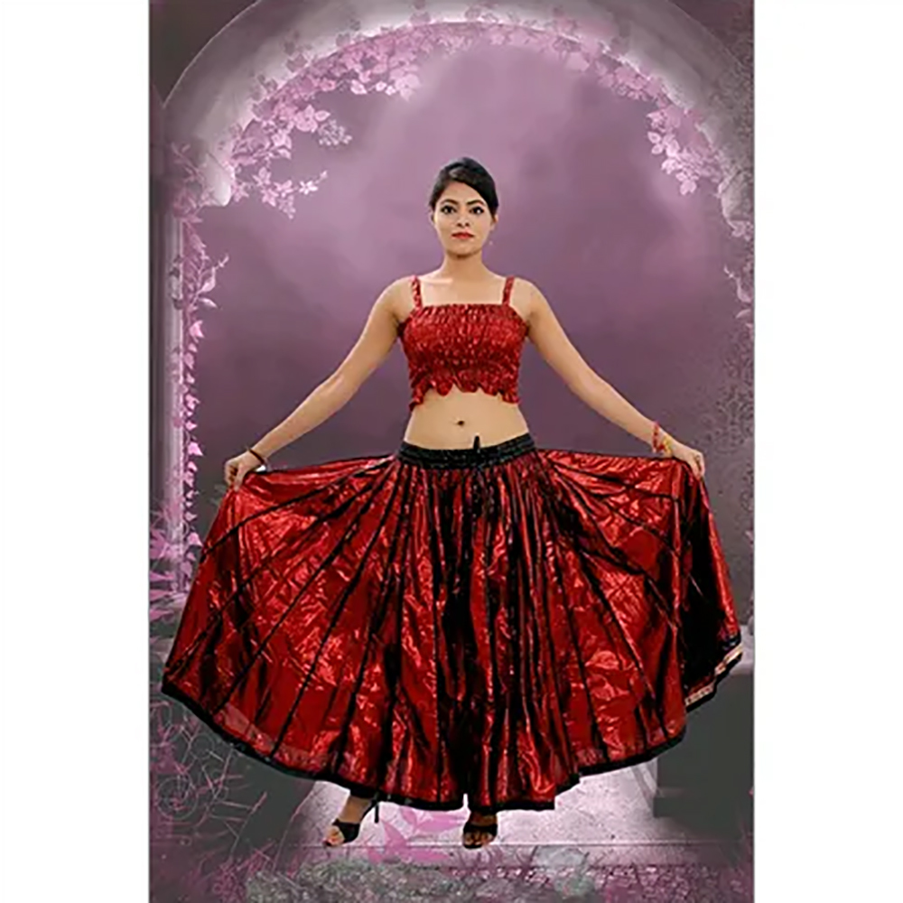 Overall Red Party Wear Belly Dance Costume