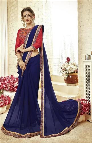 Exclusive Embroidered Georgette Saree
