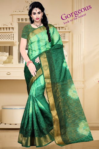 Traditional Tussar Silk Saree - Summer Casual Ethnic Wear, Customized Size Up to 42 Inches, Embroidered Pattern, Unstitched Design, Perfect for Parties and Weddings