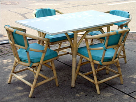 Cane Dining Table Set