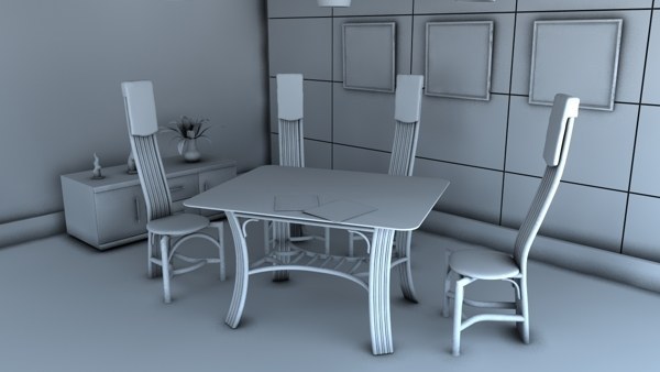 Stylish Cane Dining Table Set