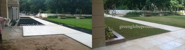 Grass Pavers - 40mm High Cells For Robust Root Development | Snap-on Joining, Flexible Grids, High Compressive Strength