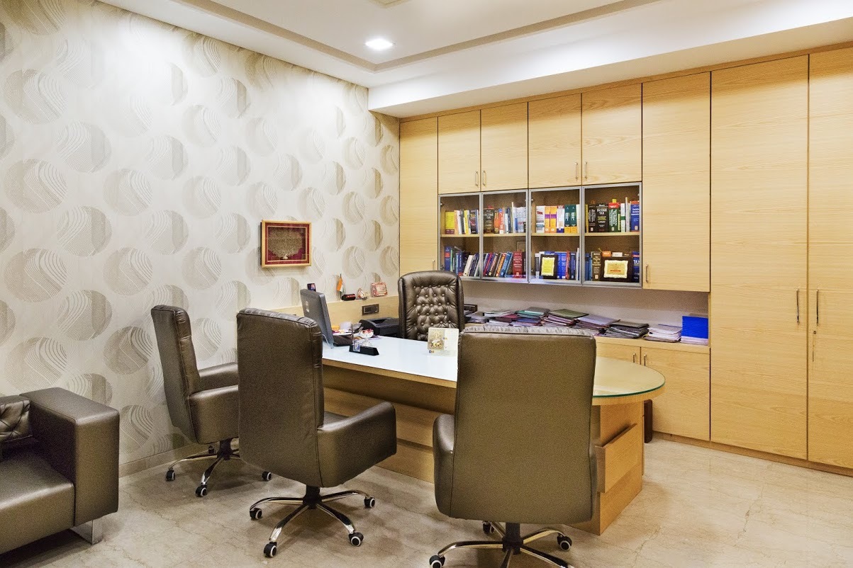 Corporate Office Interior - Glass And Wood Design, Rectangular Layout, Brown Color, Seating Capacity 8-12 | Collaboration Hub, Enhanced Productivity, Modern Design