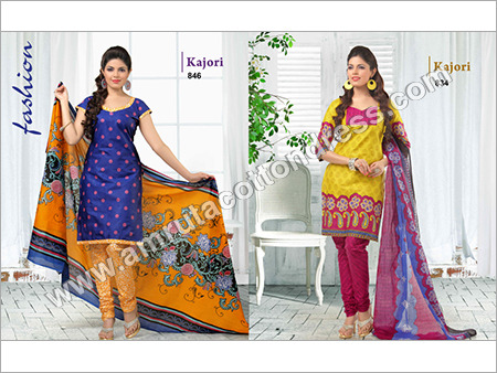 फूल प्रिंटेड सलवार कुर्ता सामग्री