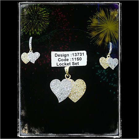 डायमंड लॉकेट सेट