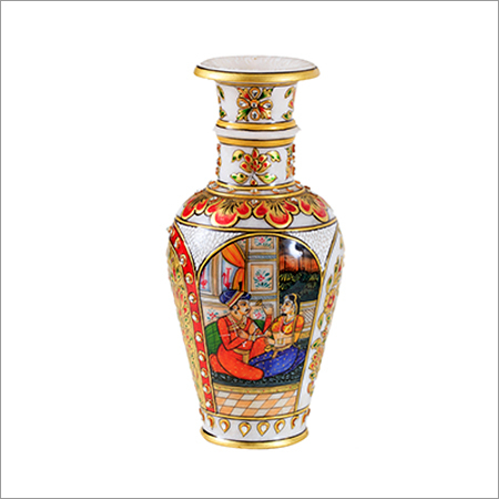 मार्बल फूल का बर्तन