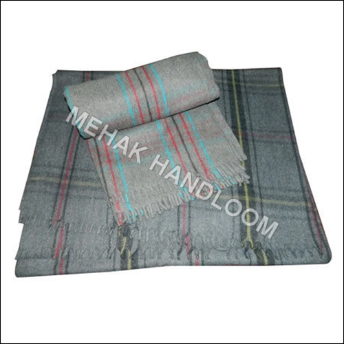 Woollen Blankets - 100% Wool, 230cm x 150cm, Assorted Check Pattern, Fleece Fabric, 2kg Weight, Striped Plaid Style