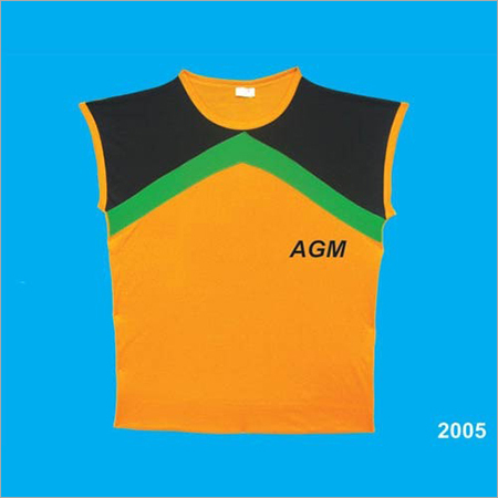Athletic T Shirts - Cotton Blend, XS-XL Sizes, Orange Color | Sweat Absorbent, Color Fastness, Machine Washable