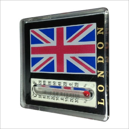 Thermometer Magnet - Acrylic, 6 x 6 cm | Superior Grade Rubber End, Industrial Application