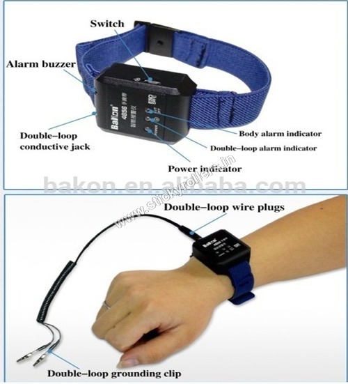 Esd Wrist Strap With Cord Ground Alarm Application: Clean Room