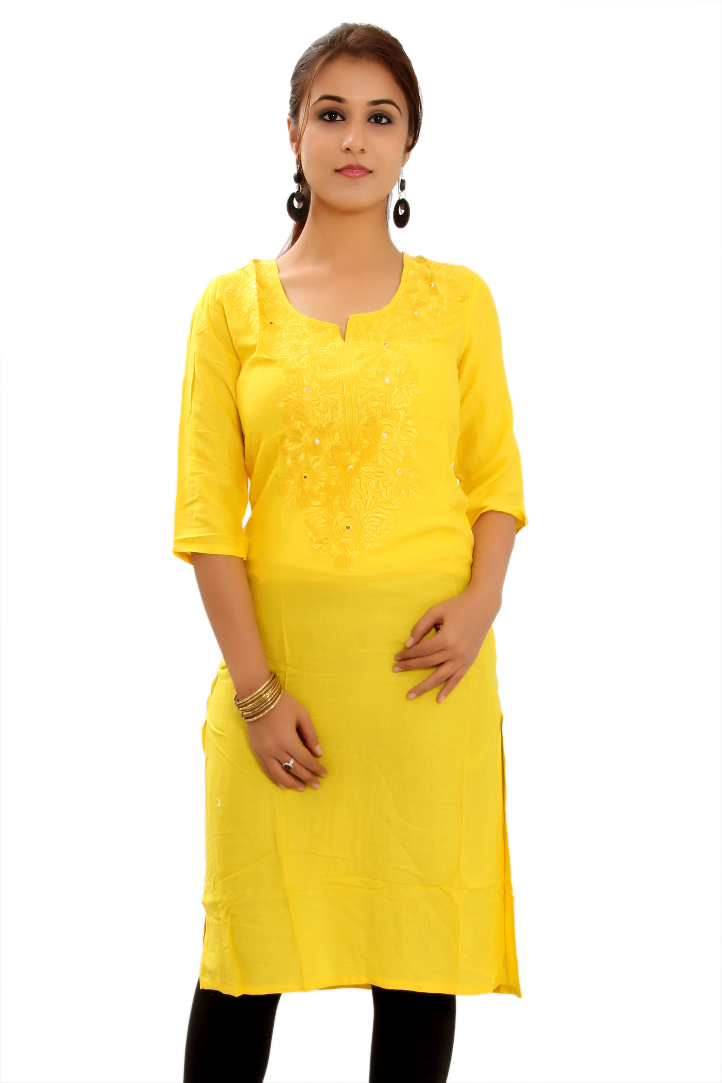 Colored Embroidery Kurti