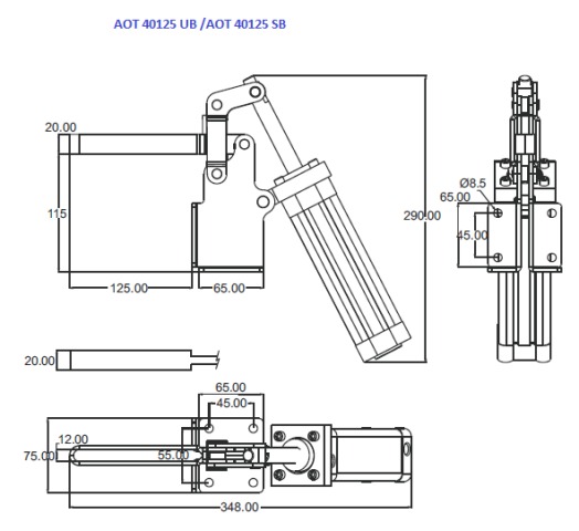 Plastic Pneumatic Hold Toggle Clamp