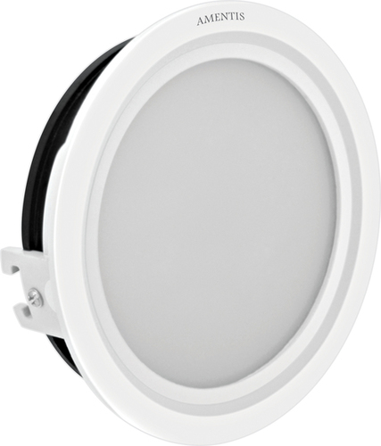 Black And White Orus Slim Downlight - Round
