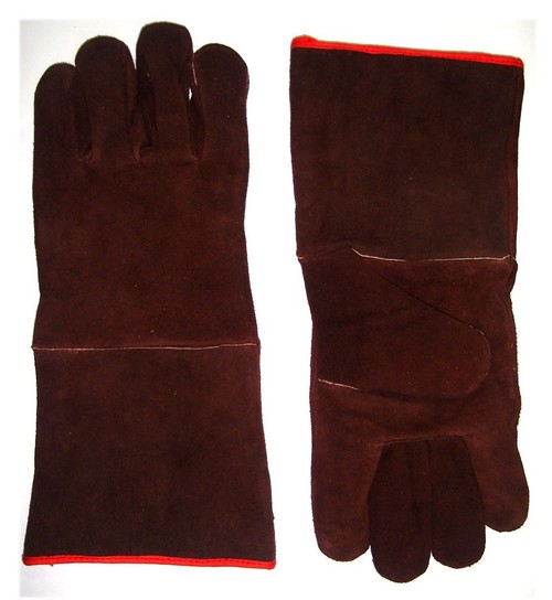 भूरी चमड़े के दस्ताने