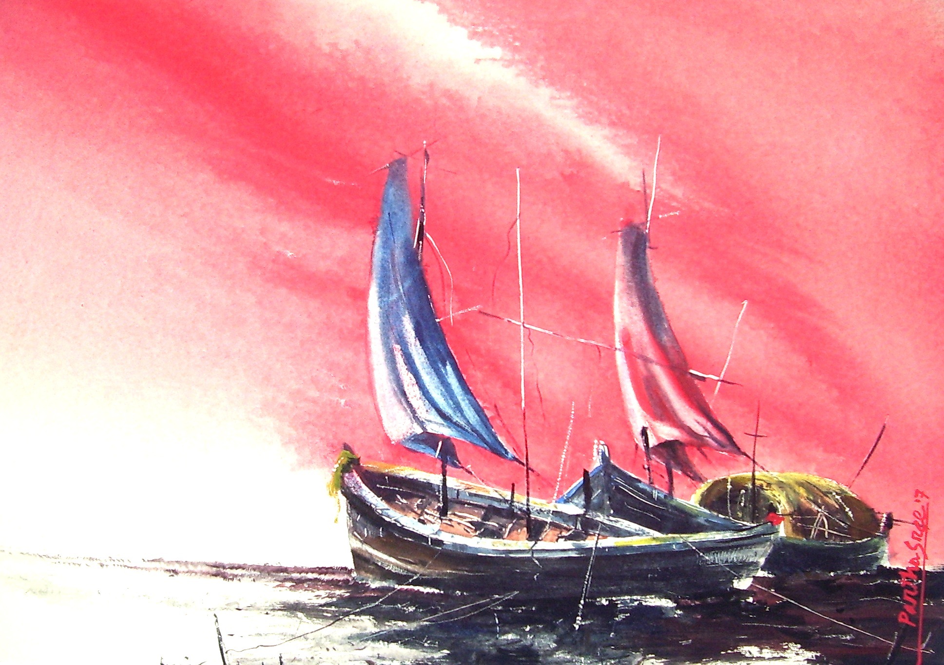 Partha Sen , Water Colour On Paper ,22'x30'