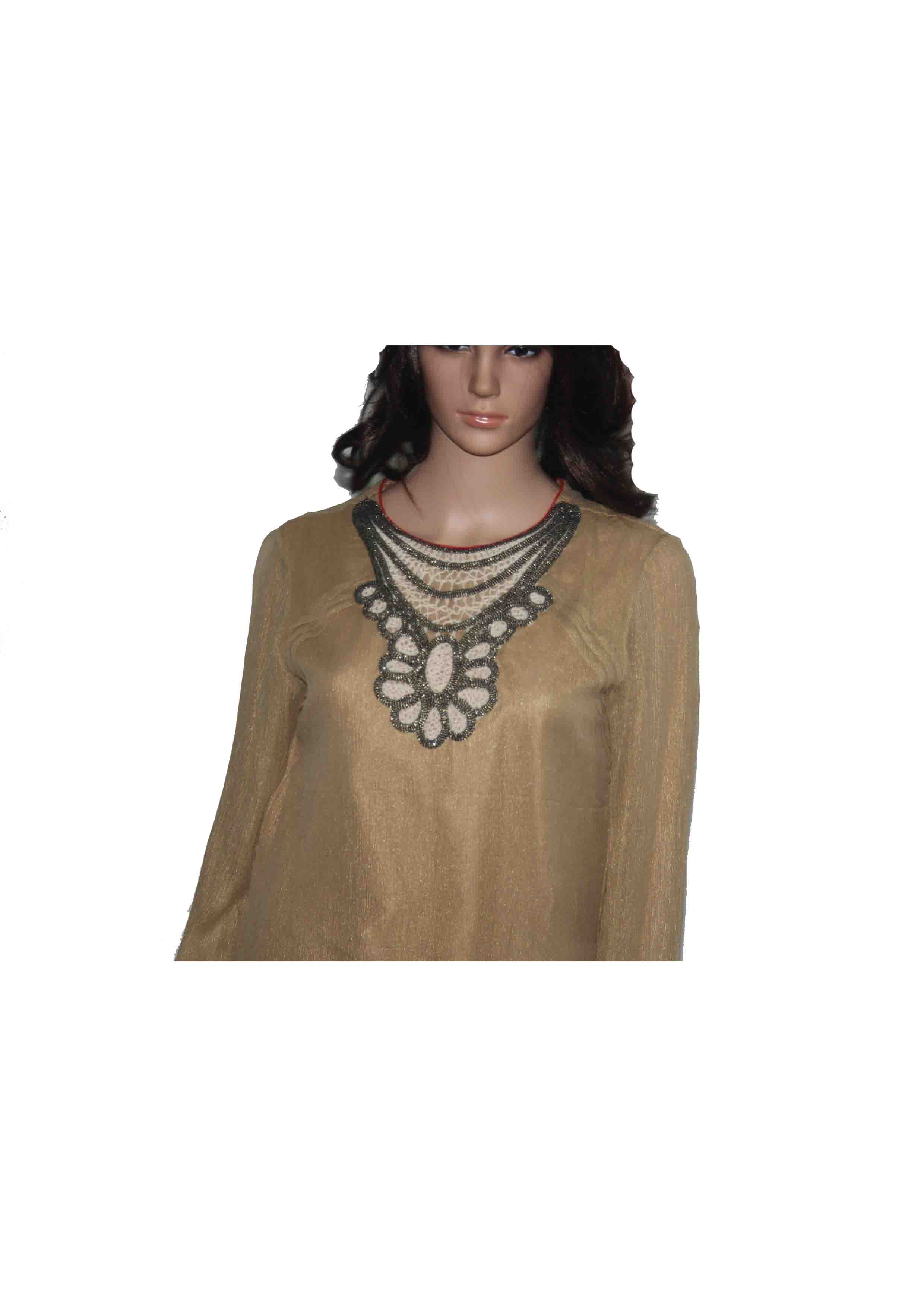 Pleated Shimmer Chiffon