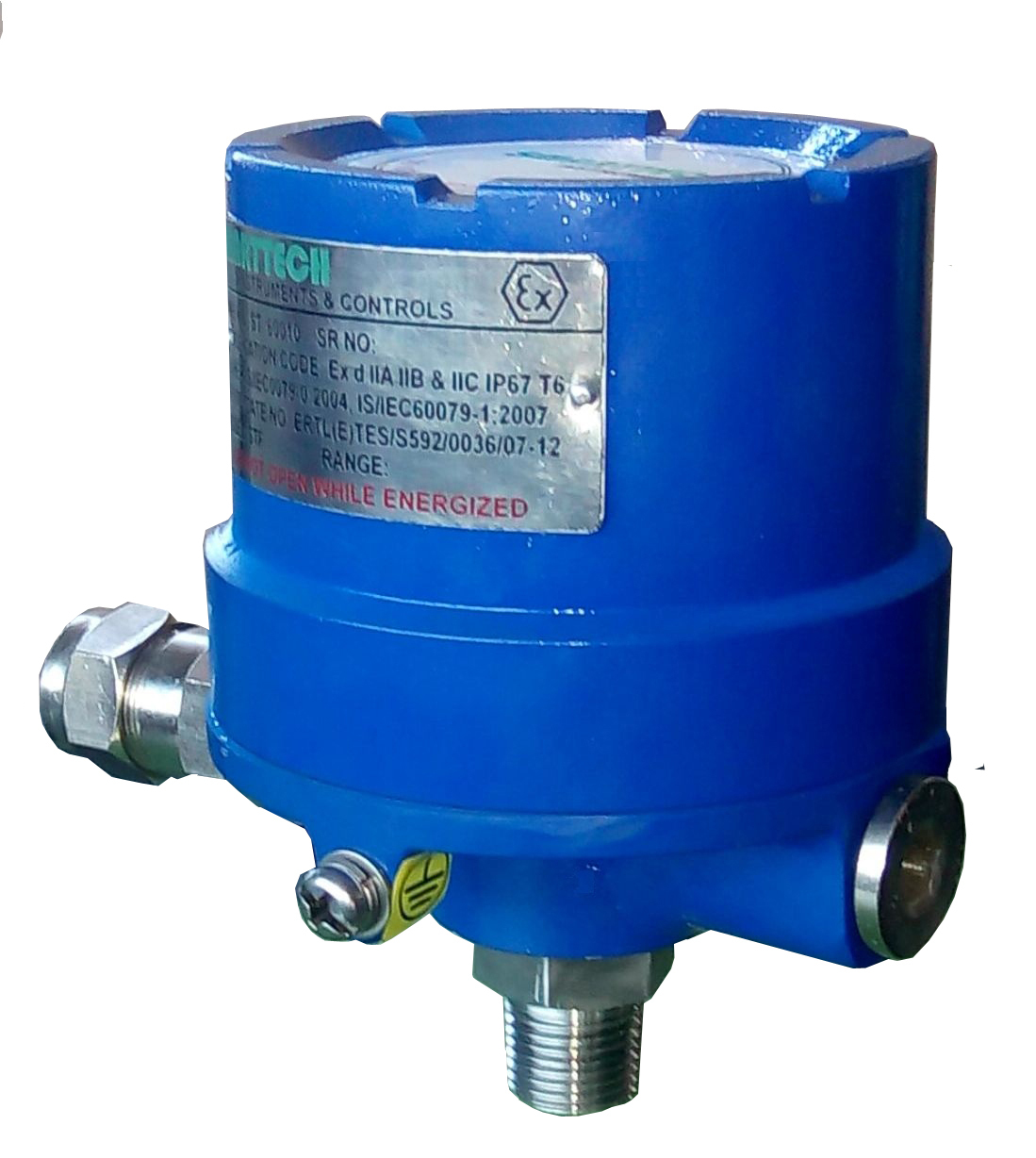 Flameproof Pressure Transmitter - Stainless Steel, 0-400 Bar Range, ±0.25% Accuracy, Ip66 Weatherproof Enclosure | Ideal For Industrial Process Monitoring