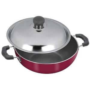 Kitchenwares - 24cm Nonstick Aluminum | Scratch Resistant, Easy Clean, Six Cups, Sturdy Bakelite Handles, Metal Spoon Friendly, 1 Year Warranty