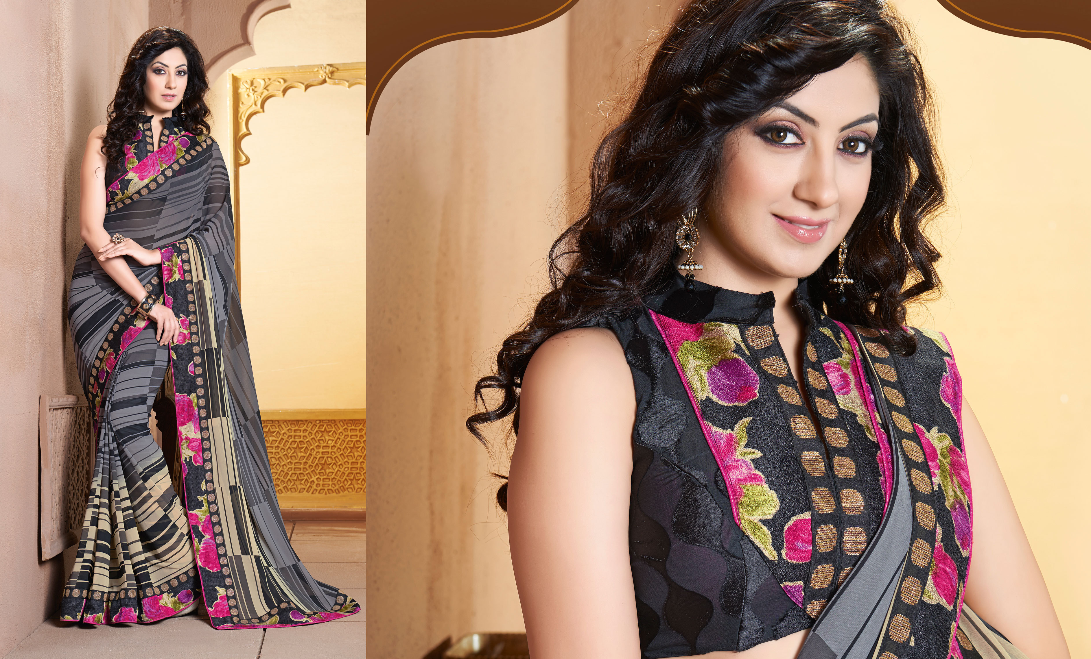 Bollywood Kurtis - Georgette A-line, Embroidered Design | Sizes L-xxl, Dry Clean Only