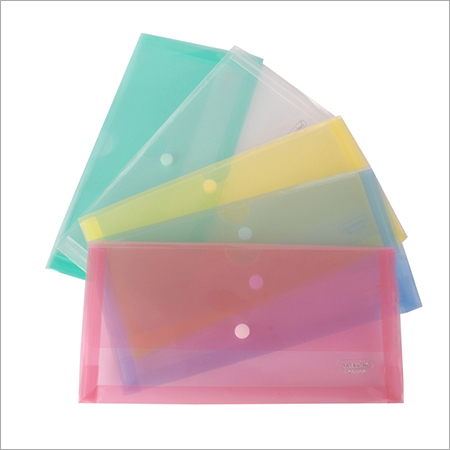 प्लास्टिक एक्सपेंडेबल क्लियर बैग (चेक बुक साइज)