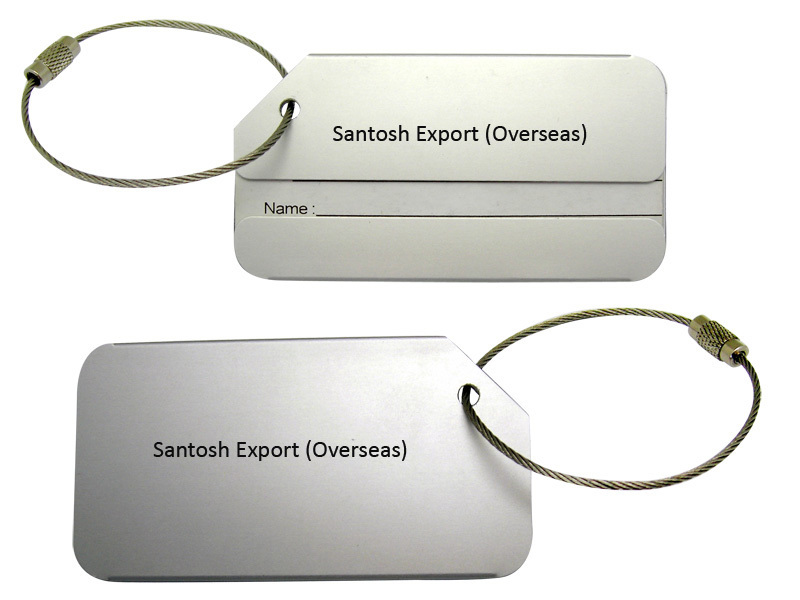 Luggage Tag - Aluminum, 90x60mm, All Colors | Handcrafted Design, Customized Attachments For Enhanced Brand Visibility And Promotion