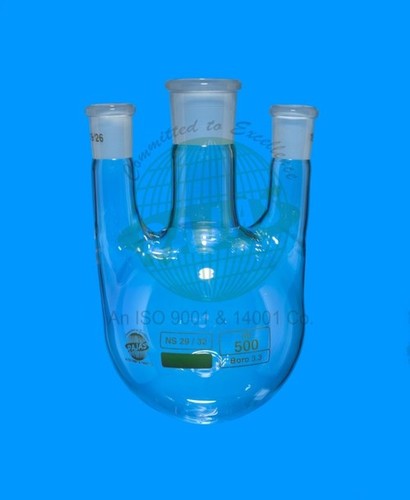 Round Bottom Three Neck Parallel Flask Equipment Materials: Glass