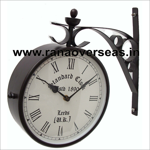 Black Double Sided Clock