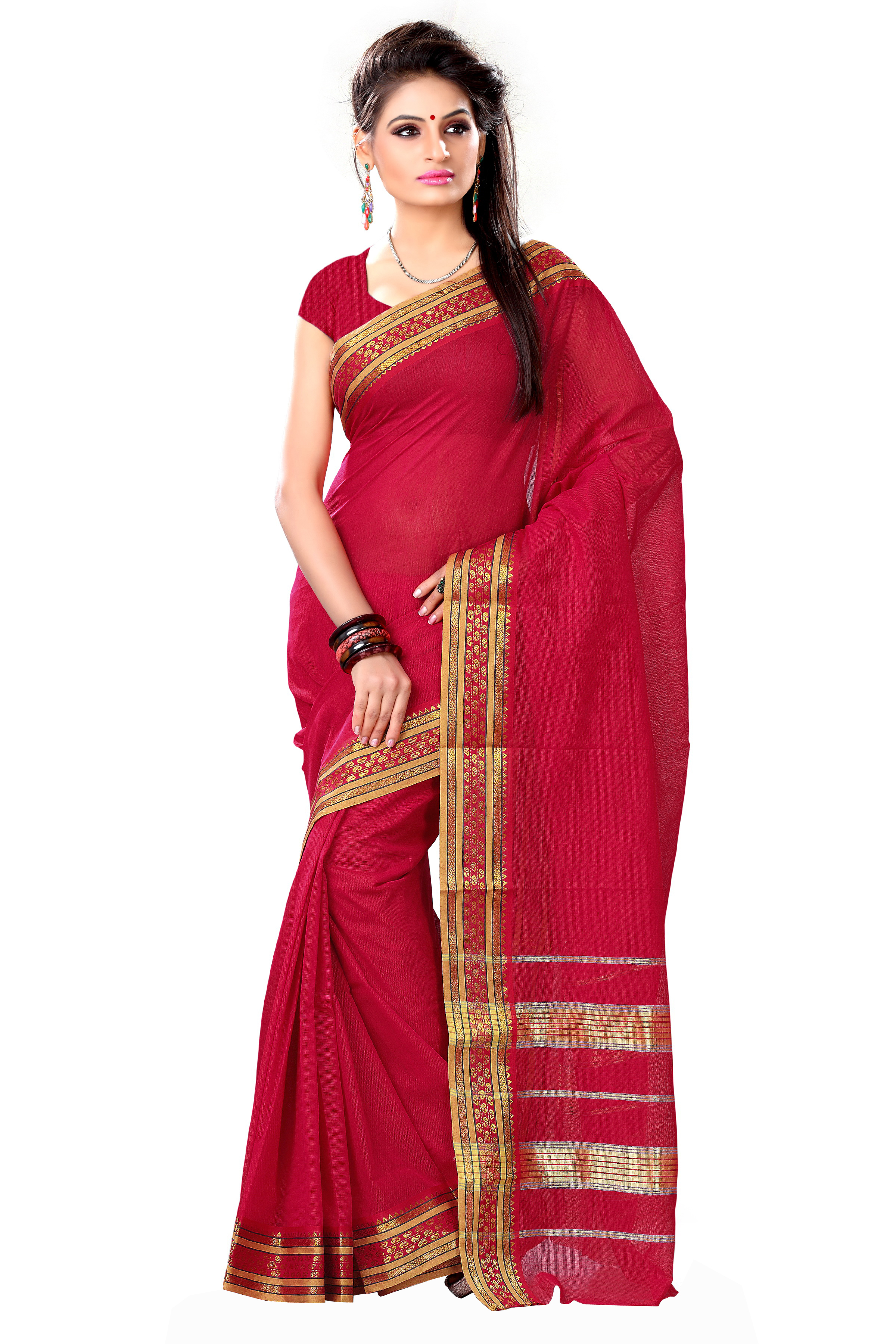 Sethnic Georgette Saree - 5.5mtr, Multicolour Printed With Sequin Work | Bollywood Style Ethnic Wear For Formal Occasions