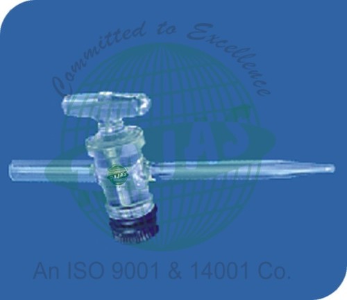 Transparent And Blue Glass Key Stopcock For Burette