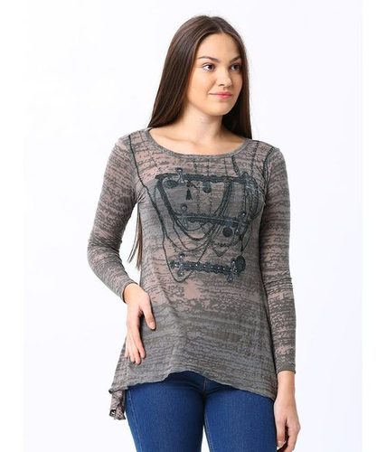 Espresso Burn Out Top - Brown