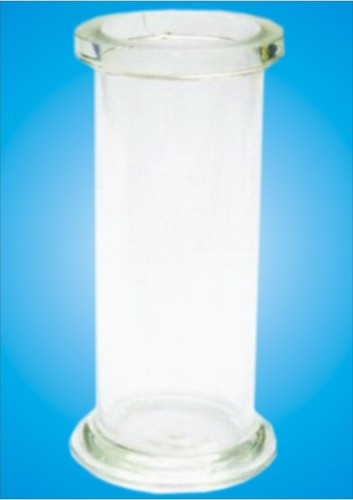 Gas Jar - Borosilicate Glass, Various Sizes 50-300 ml | Ground Glass Flat Flange, Cylindrical Design for Laboratory Use